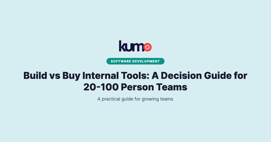 Build vs Buy Internal Tools: A Decision Guide for 20-100 Person Teams blog banner