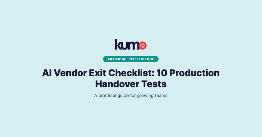 AI Vendor Exit Checklist: 10 Production Handover Tests blog banner