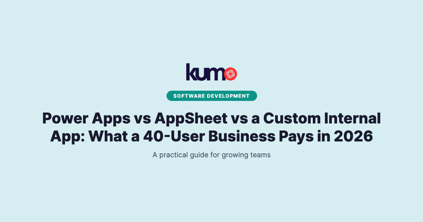 Power Apps vs AppSheet vs a Custom Internal App: What a 40-User Business Pays in 2026 blog banner