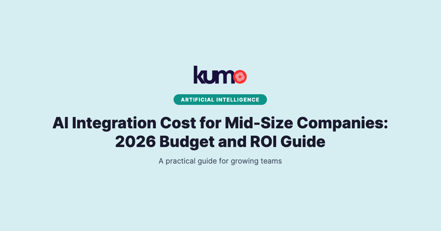 AI Integration Cost for Mid-Size Companies: 2026 Budget and ROI Guide blog banner