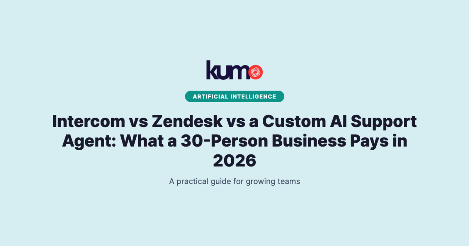 Intercom vs Zendesk vs a Custom AI Support Agent: What a 30-Person Business Pays in 2026 blog banner