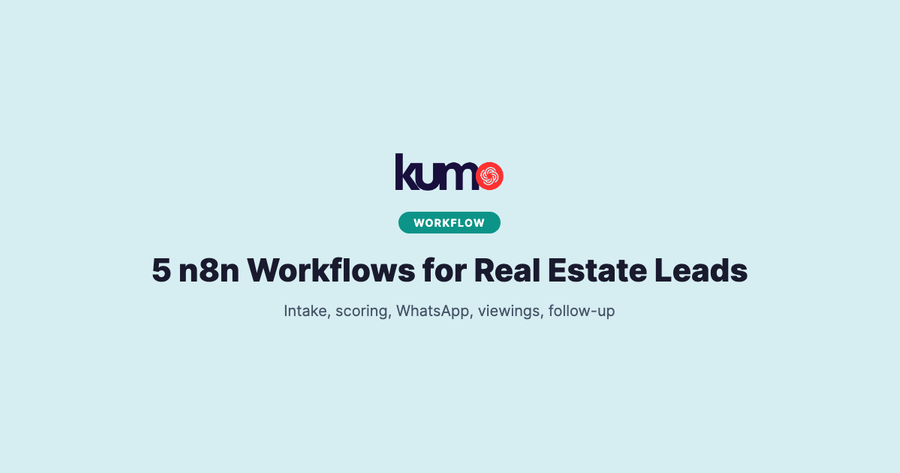 Five n8n workflows for real estate lead qualification