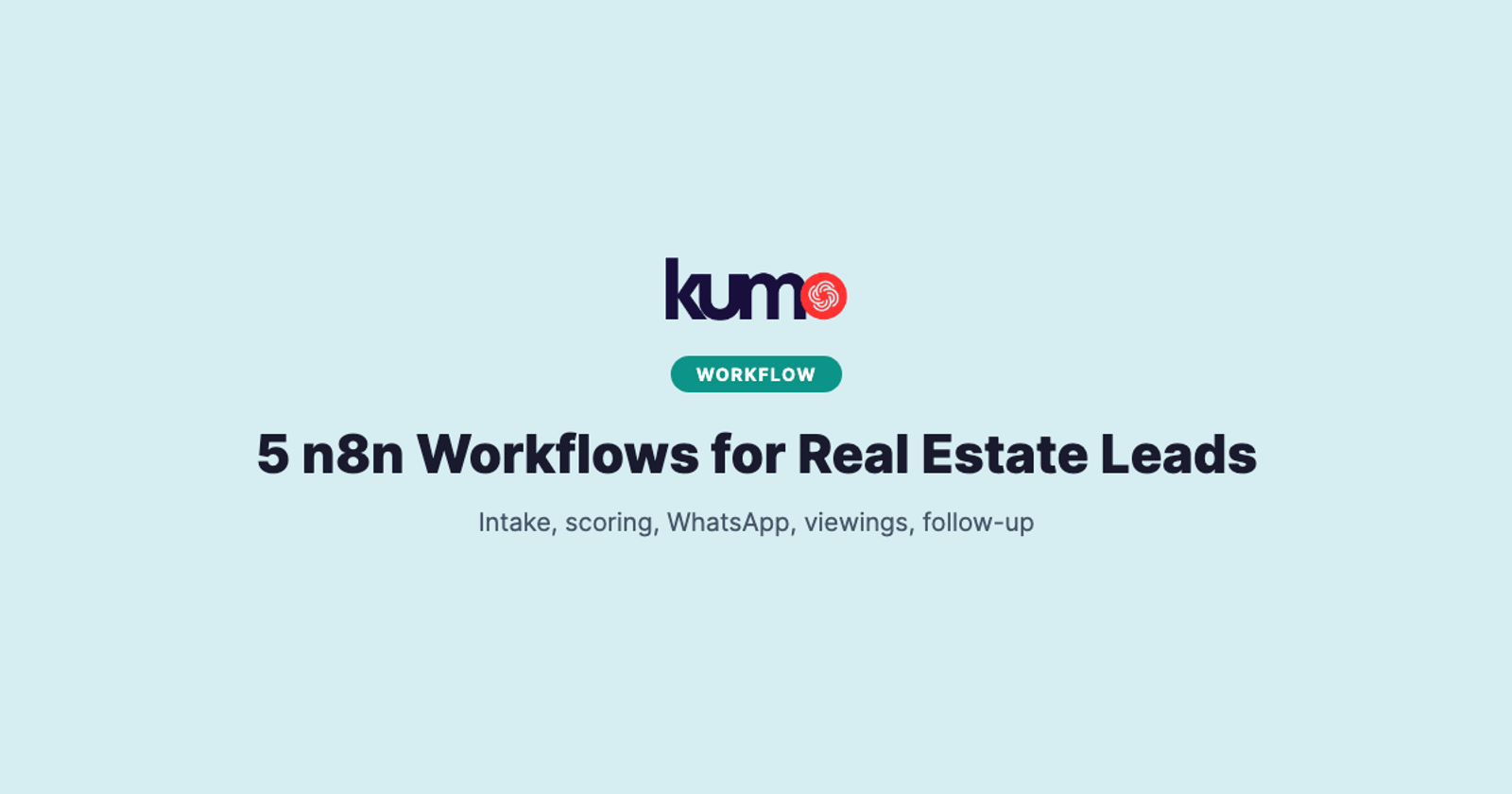 Five n8n workflows for real estate lead qualification