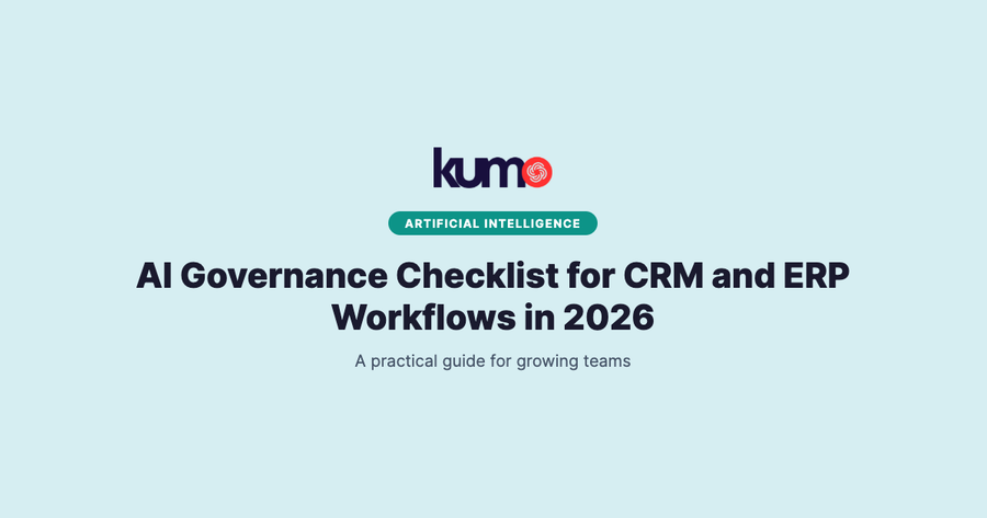 AI Governance Checklist for CRM and ERP Workflows in 2026 blog banner