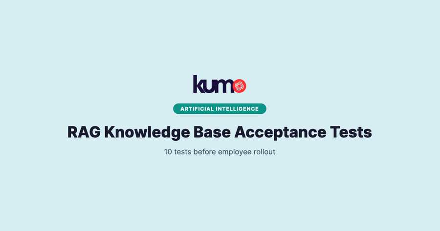 RAG Knowledge Base Acceptance Tests Before Employee Rollout blog banner