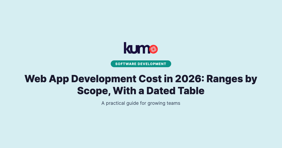 Web App Development Cost in 2026: Ranges by Scope, With a Dated Table blog banner