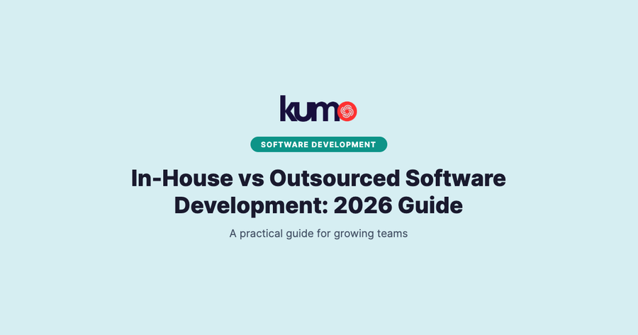 In-House vs Outsourced Software Development: 2026 Guide blog banner