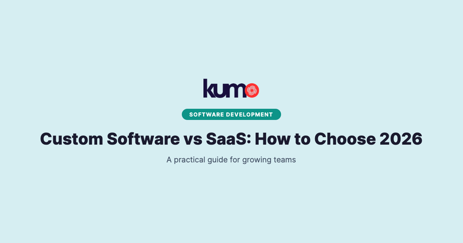 Custom Software vs SaaS: How to Choose 2026 blog banner