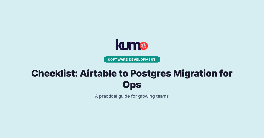 Checklist: Airtable to Postgres Migration for Ops blog banner