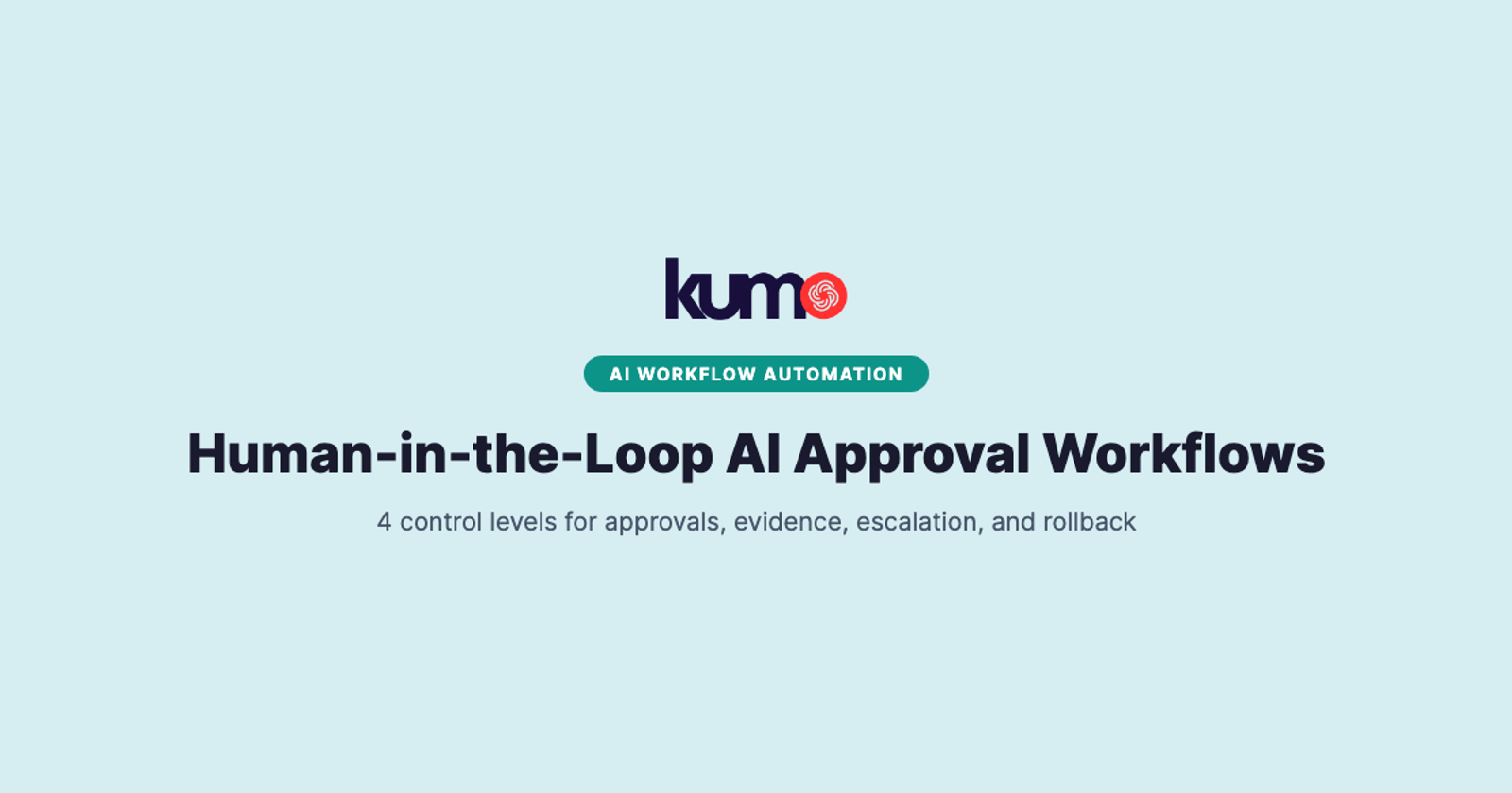 Human-in-the-loop AI approval workflow with four control levels