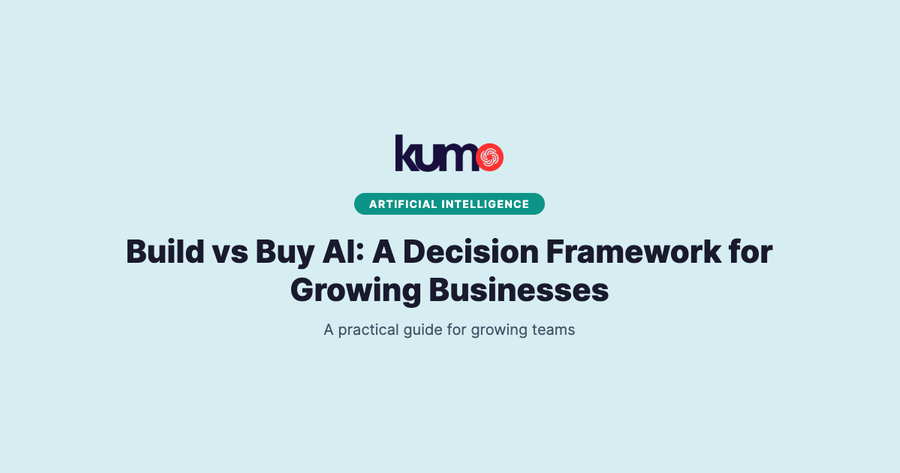 Build vs Buy AI: A Decision Framework for Growing Businesses blog banner