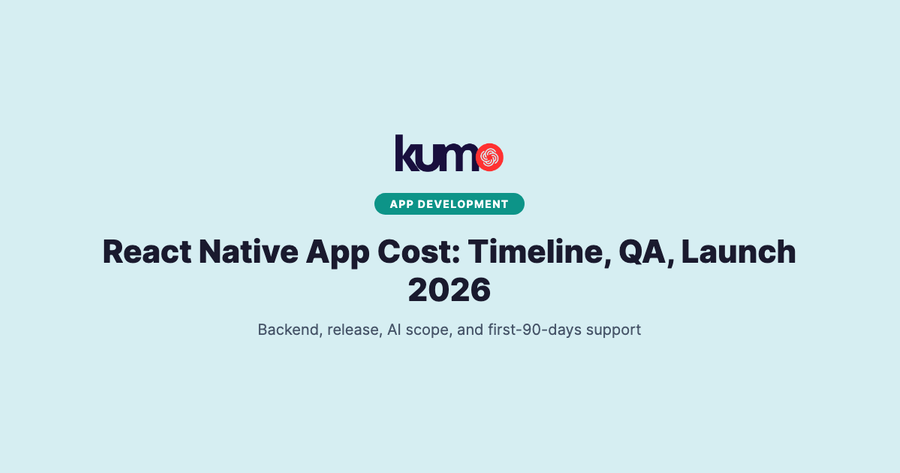 React Native app development cost 2026 banner