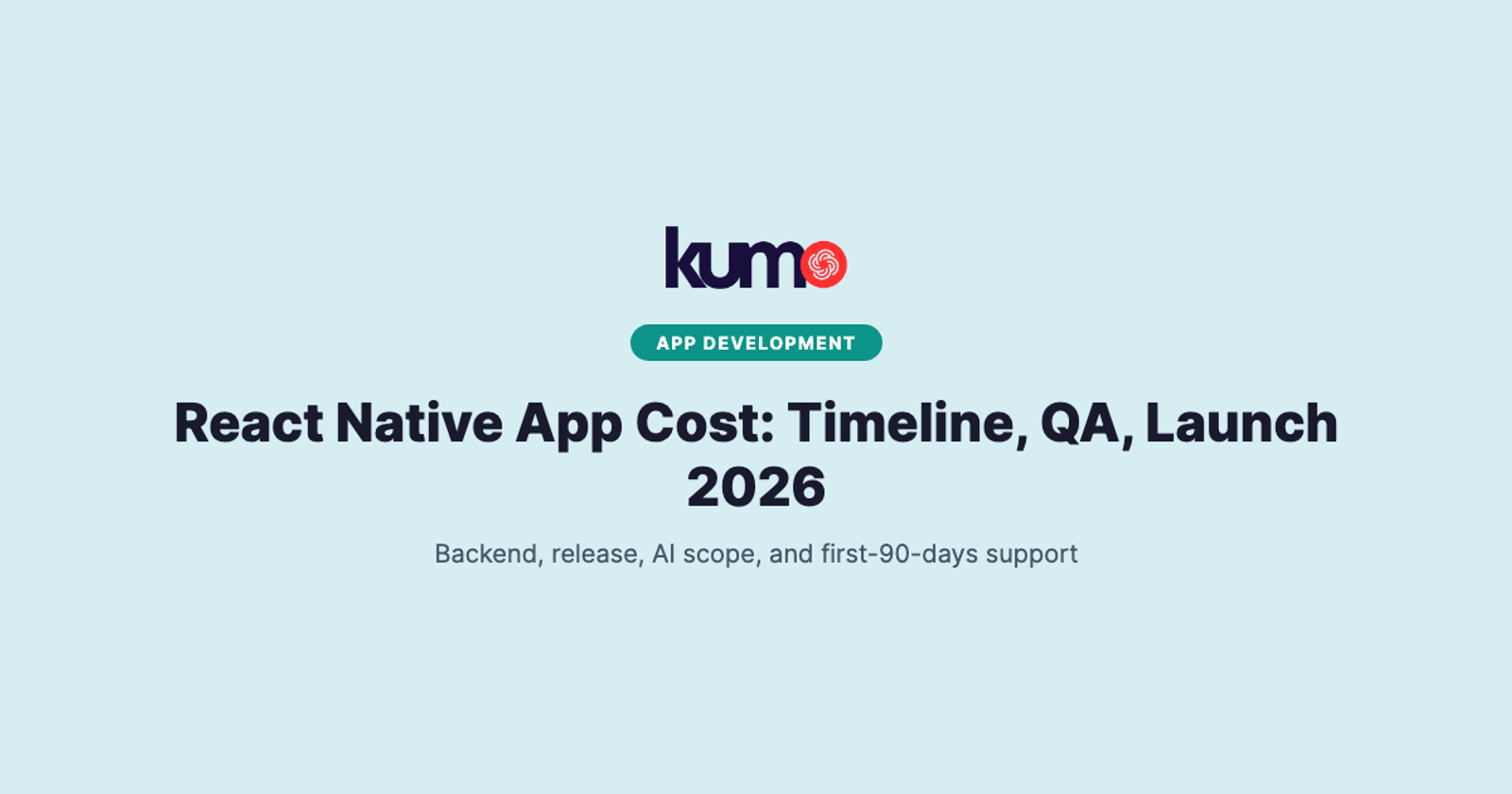React Native app development cost 2026 banner