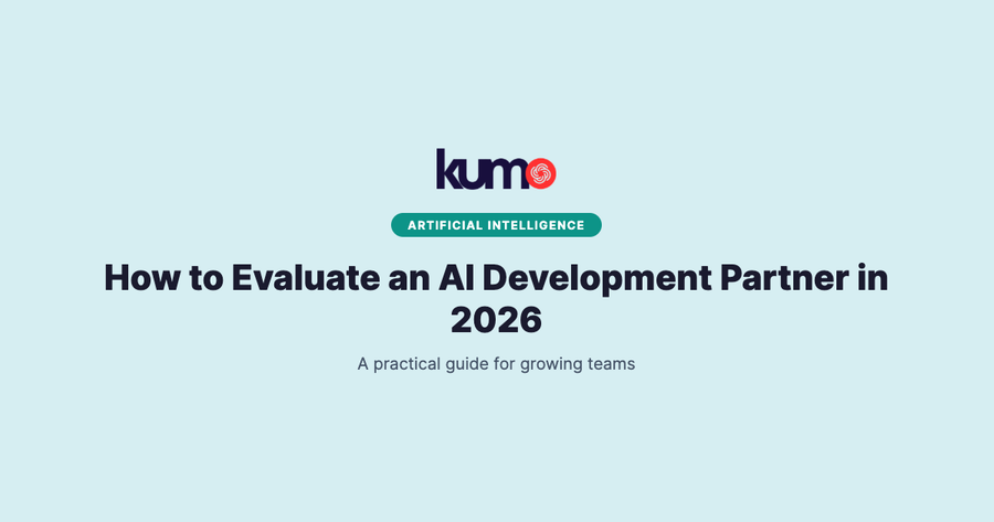 How to Evaluate an AI Development Partner in 2026 blog banner