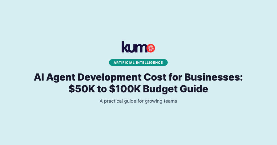 AI Agent Development Cost for Businesses: $50K to $100K Budget Guide blog banner