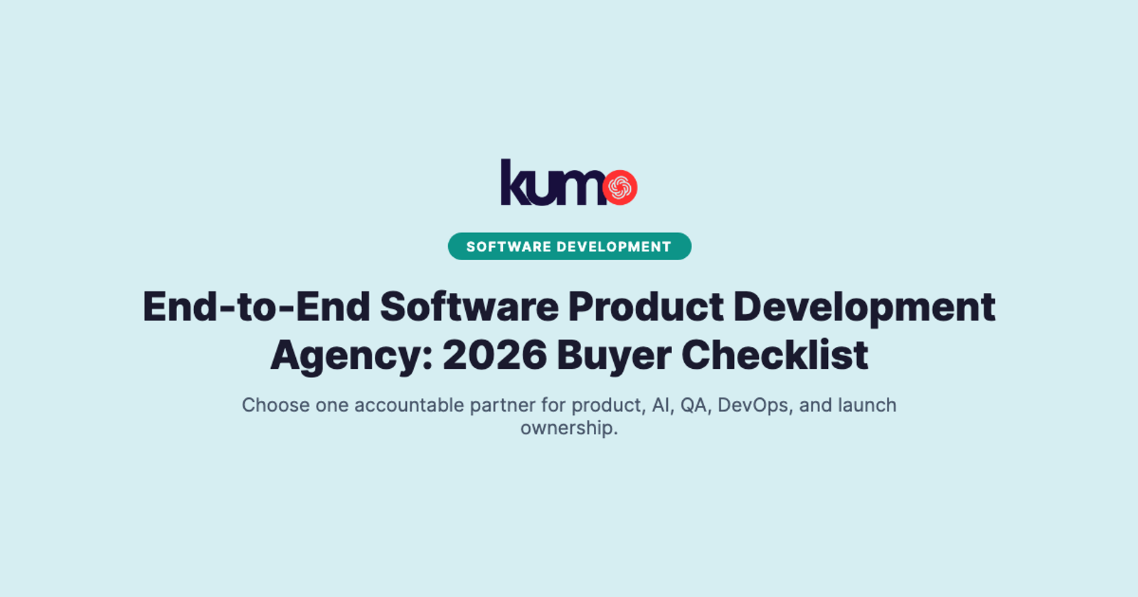 End-to-End Software Product Development Agency: 2026 Buyer Checklist