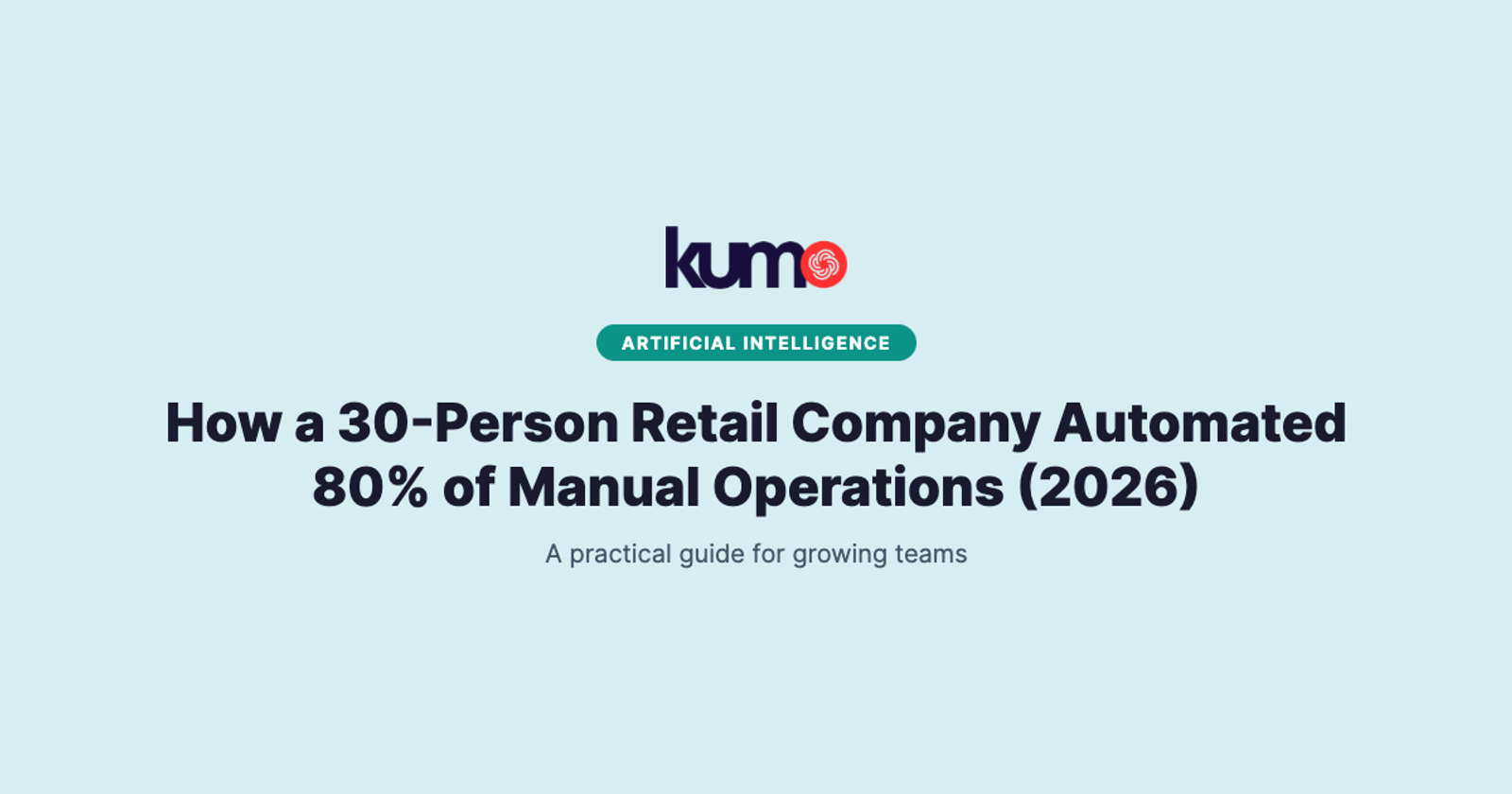 How a 30-Person Retail Company Automated 80% of Manual Operations (2026) blog banner