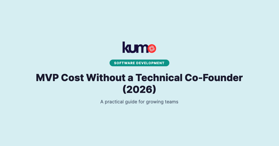MVP Cost Without a Technical Co-Founder (2026) blog banner