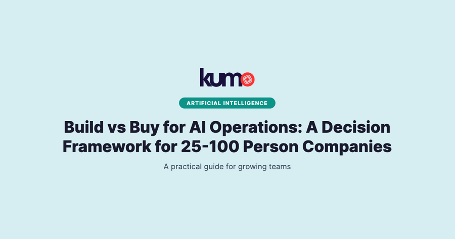 Build vs Buy for AI Operations: A Decision Framework for 25-100 Person Companies blog banner