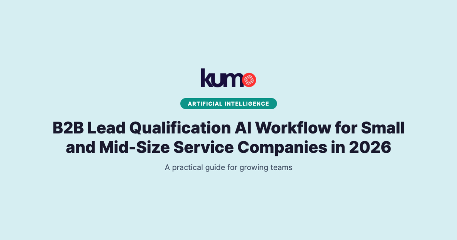 B2B Lead Qualification AI Workflow for Small and Mid-Size Service Companies in 2026 blog banner