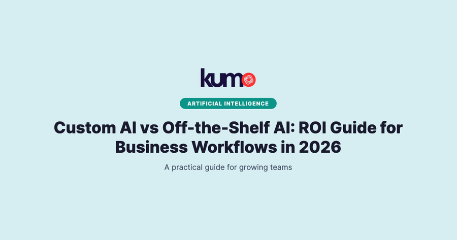 Custom AI vs Off-the-Shelf AI: ROI Guide for Business Workflows in 2026 blog banner