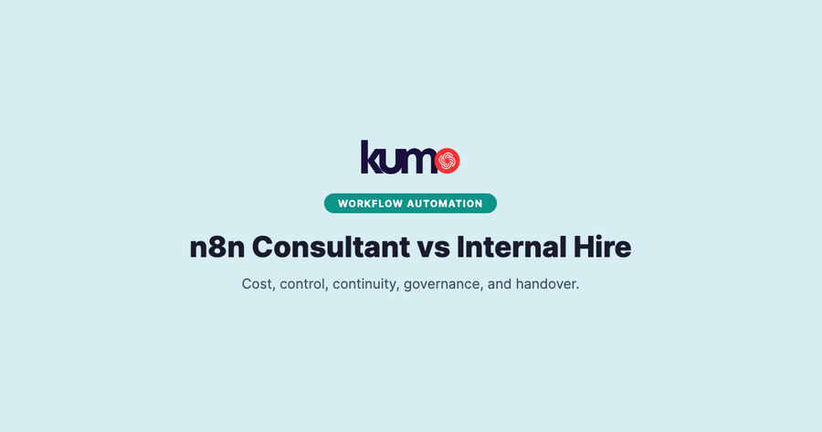 n8n Consultant vs Internal Automation Hire