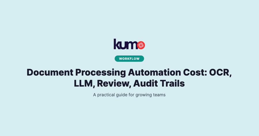 Document Processing Automation Cost: OCR, LLM, Review, Audit Trails blog banner