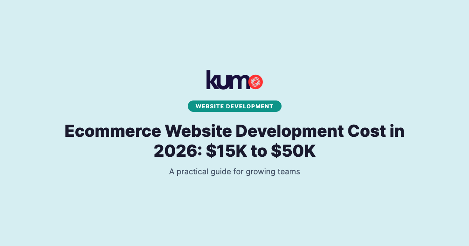 Ecommerce Website Development Cost in 2026: $15K to $50K blog banner