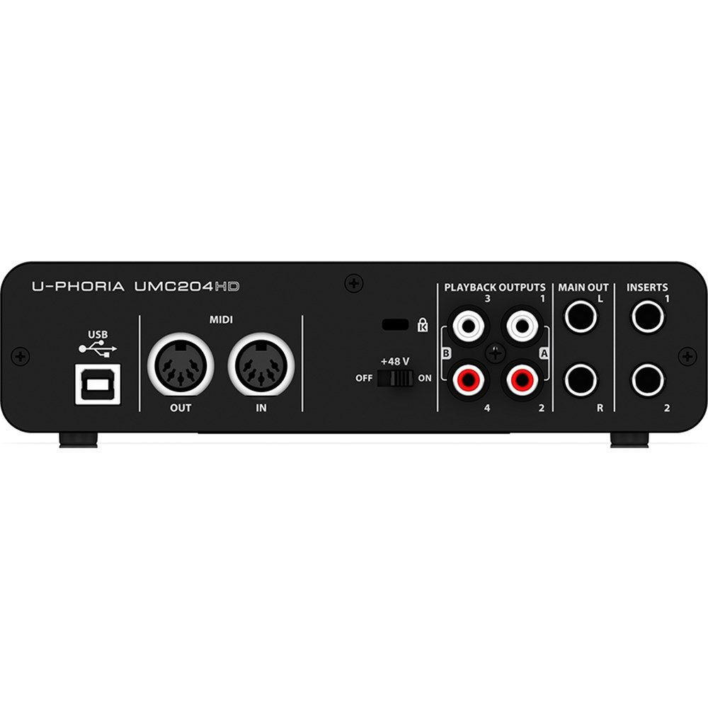 Behringer U-Phoria UMC204HD 2x4 USB Audio Interface (24-Bit/192kHz)