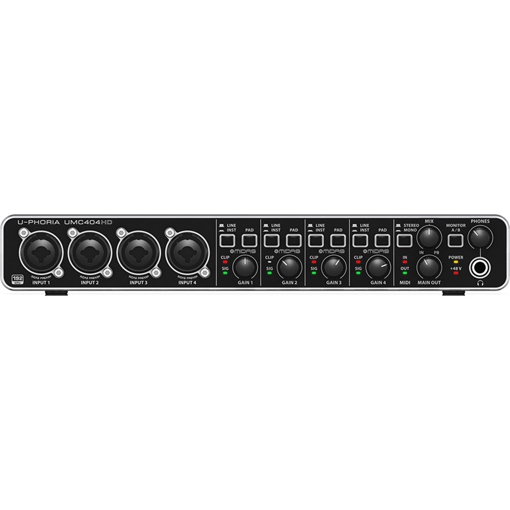Behringer インターフェース UMC404HD U-PHORIA Behringer U-Phoria UMC404HD 4x4 USB Audio Interface (24-Bit