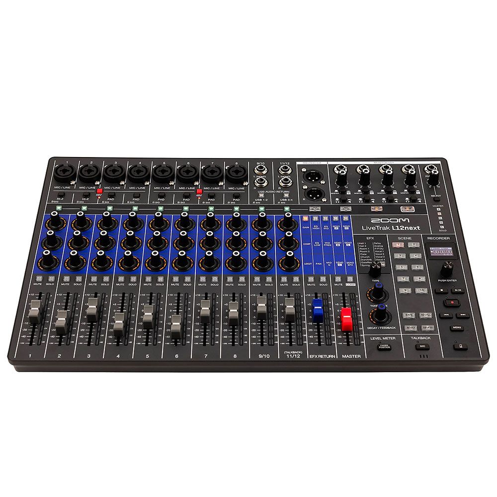 Zoom LiveTrak L-12NEXT 12-Channel Digital Mixer & Recording Console