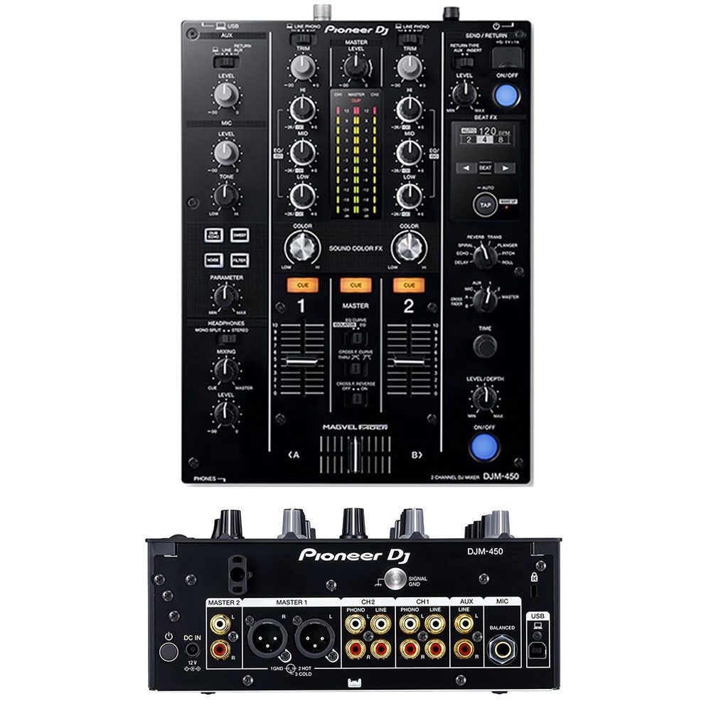 Pioneer DJ Package w/ XDJ700 Media Players, DJM450 DJ Mixer