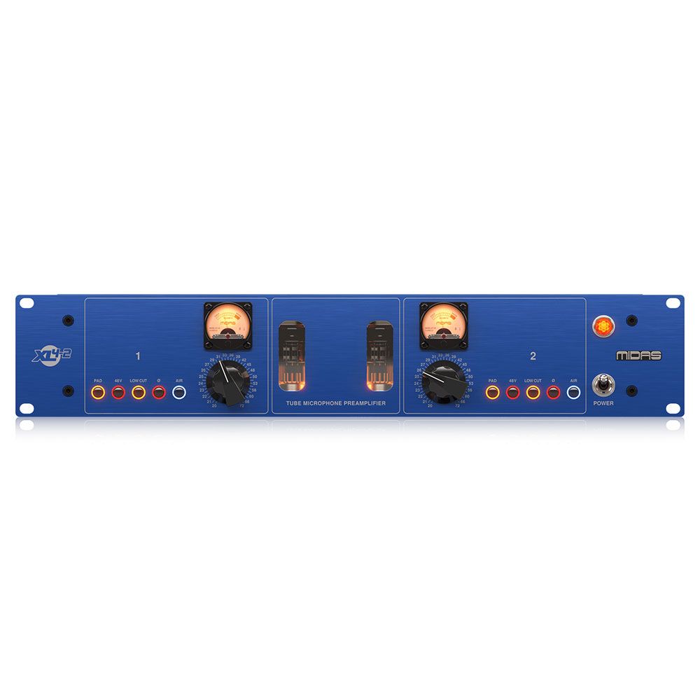 Midas XL4-2 2-Channel Vacuum Tube Microphone Preamplifier w/ Class