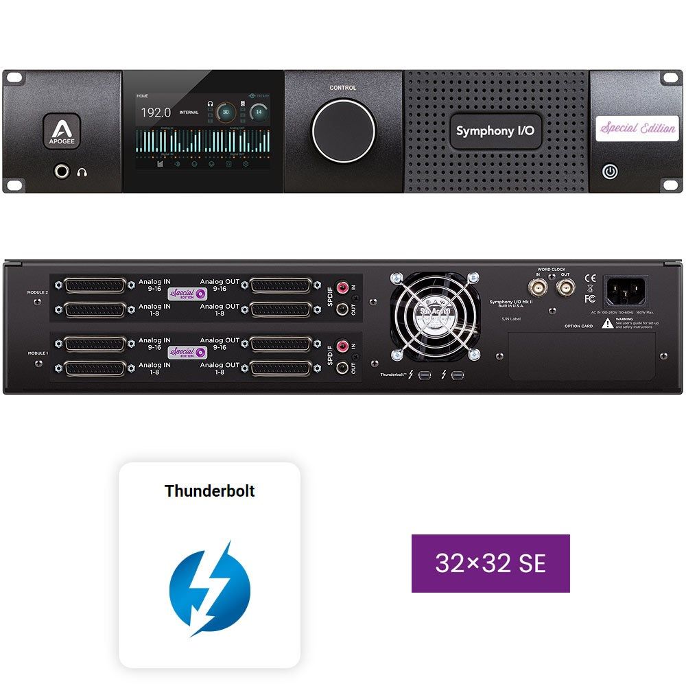 Apogee Symphony I/O MKII 32x32 SE Configuration Thunderbolt Audio