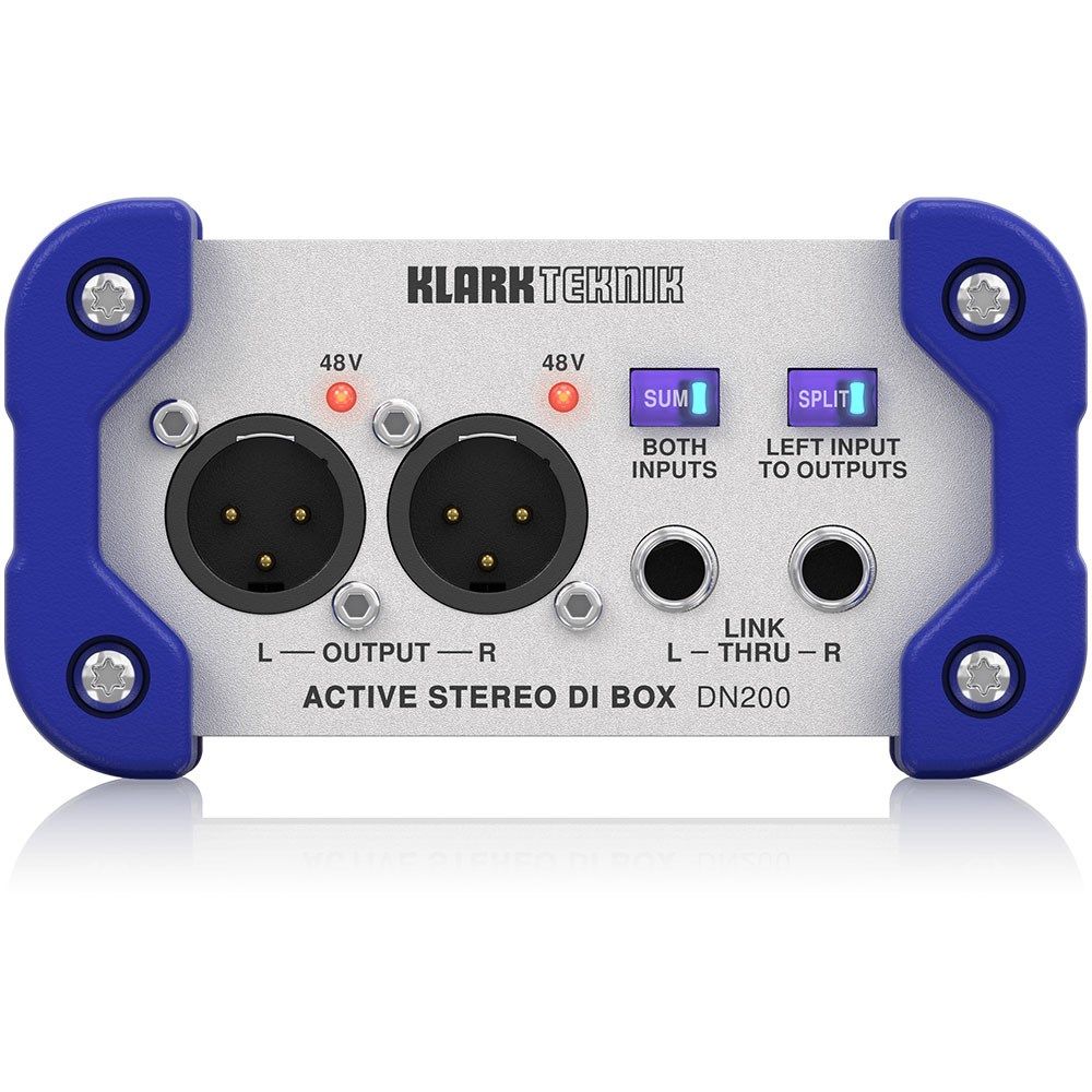 Klark Teknik DN200 V2 2-Ch Active DI Box w/ Extended Dynamic Range