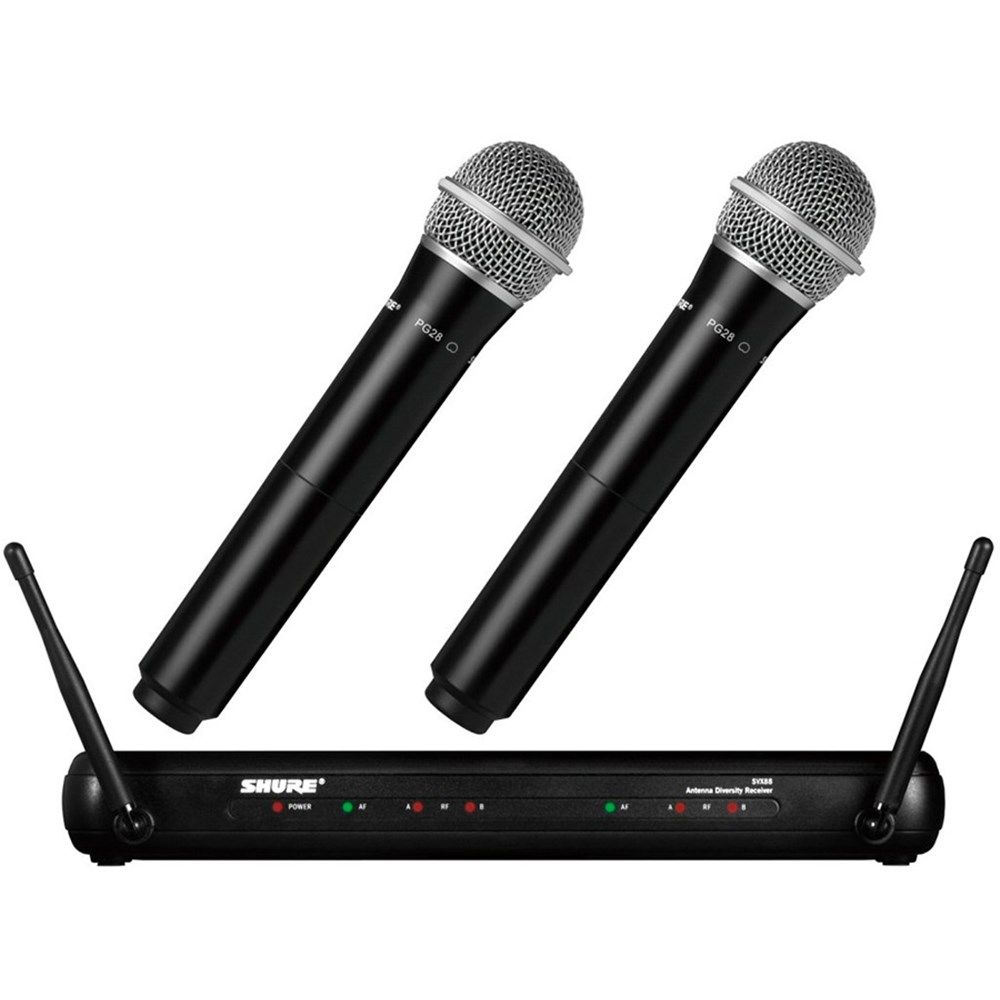 Shure SVX288PG28 Dual Wireless Handset Mic System J9