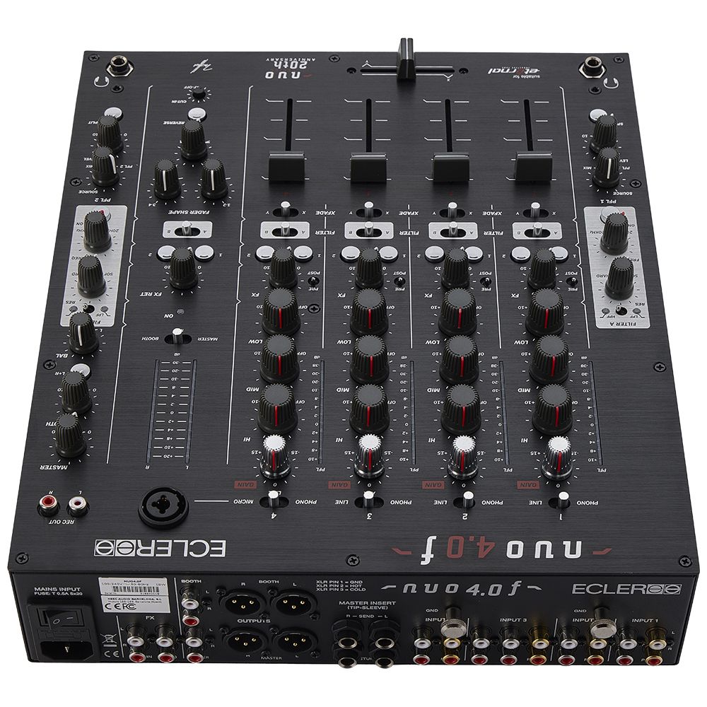 Ecler NUO4.0F Four Channel Analogue DJ Mixer (Black)