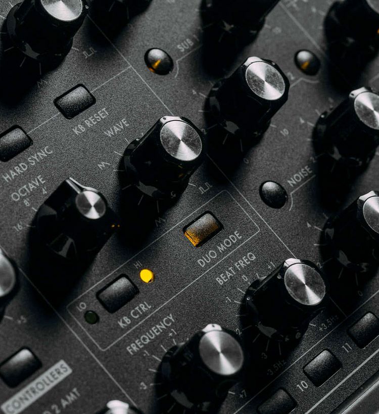Close-up of synth