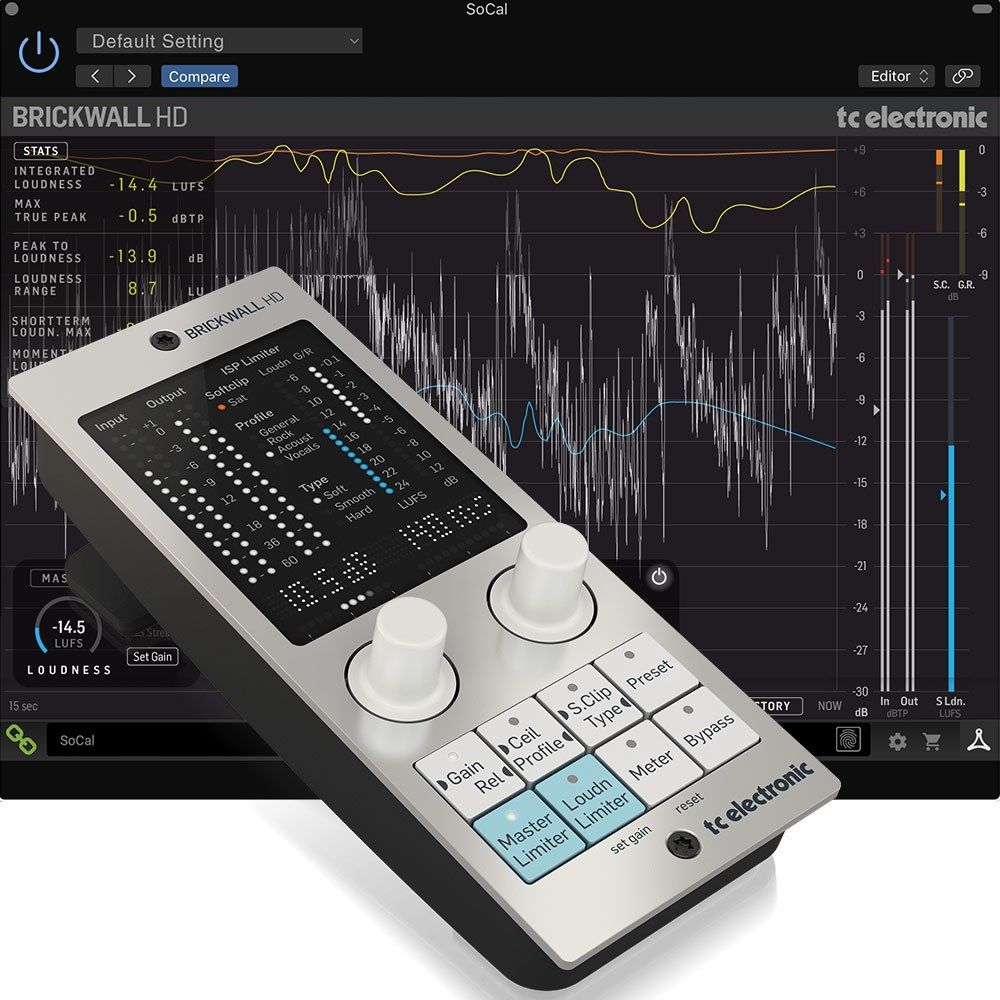 TC Electronic BRICKWALL HD Mastering Limiter Plug-In w/ Desktop