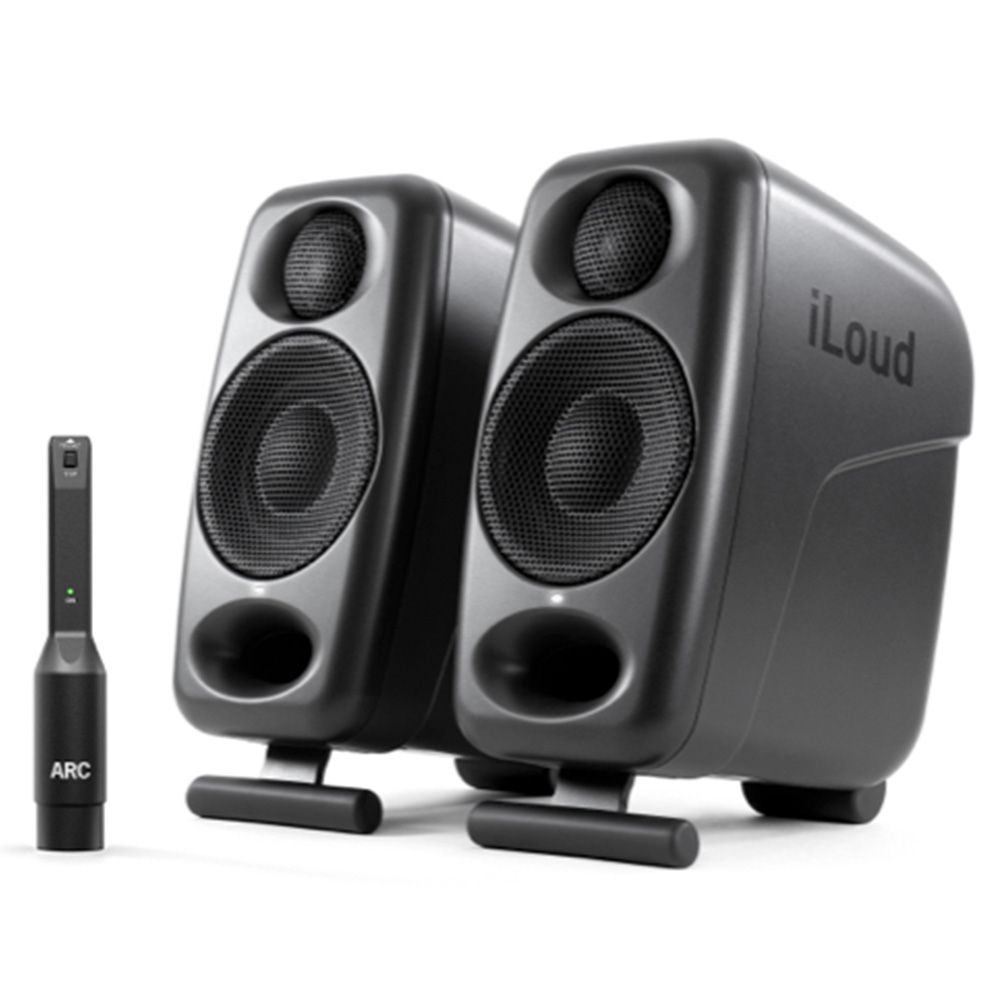 IK Multimedia iLoud Micro Monitors Pro w/ ARC Microphone Black (Pair)