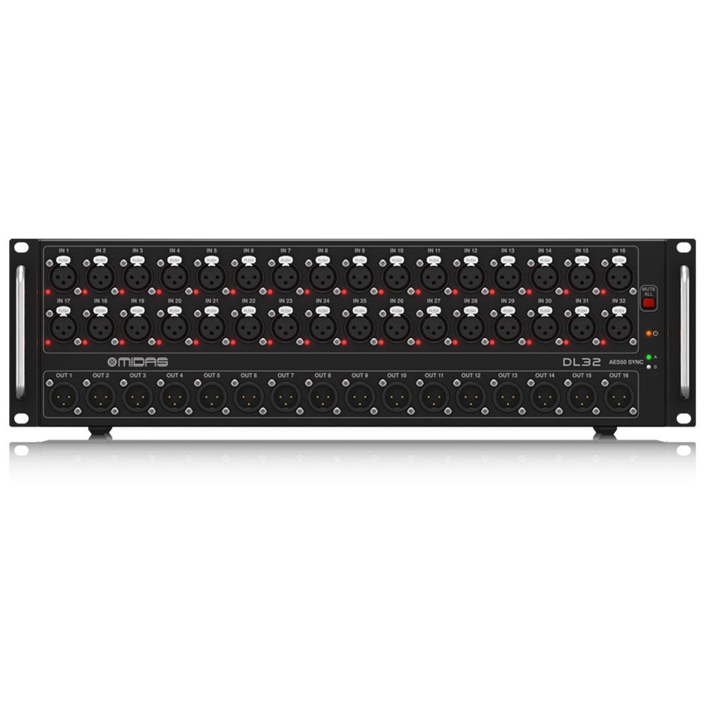 Midas DL32 32-In/16-Out Stage Box w/ 32x Midas Mic Pres, Ultranet ...