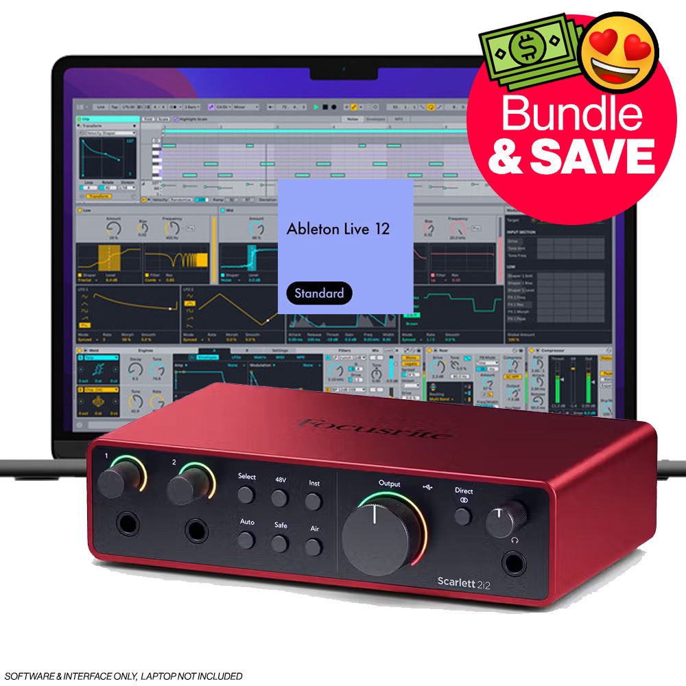Focusrite Scarlett 2i2 Gen 4 w/ Ableton Live 12 Standard