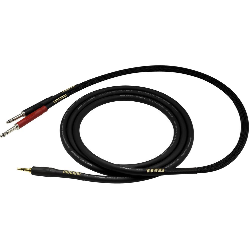 Mogami 3.5 MM TRSプラグtoデュアル1 / 4 Mogami 3.5mm TRS to Dual 1/