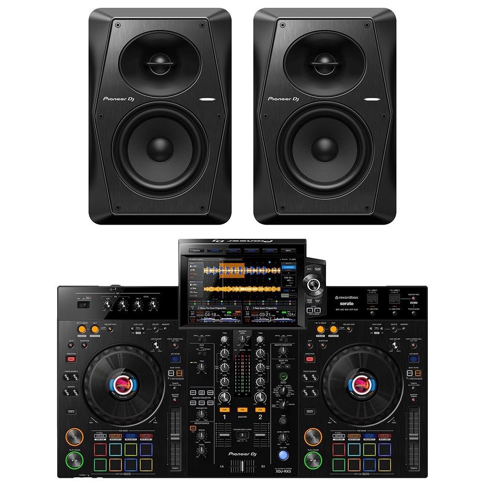 Pioneer XDJRX3 All-in-One DJ System Pack w/ VM50 Monitors (Black)