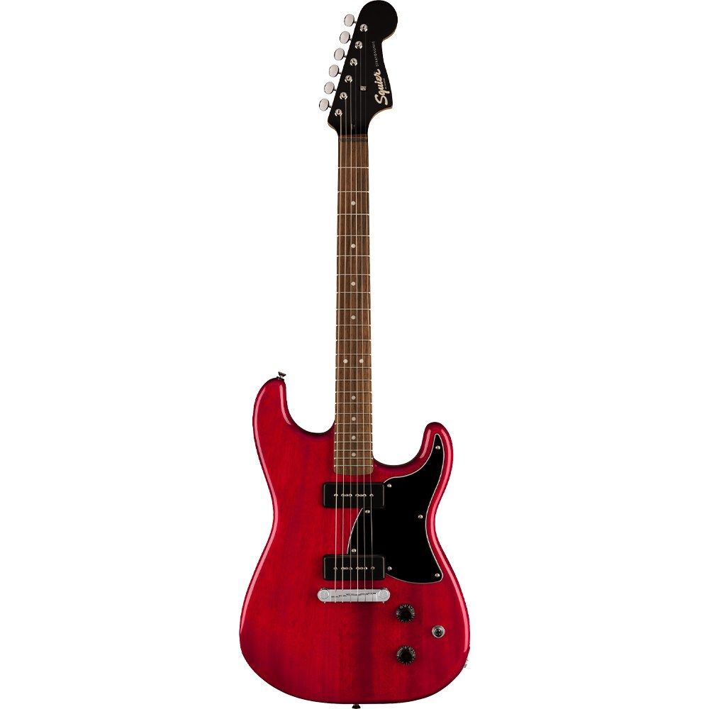 Squier Paranormal Strat-O-Sonic Black Pickguard (Crimson Red