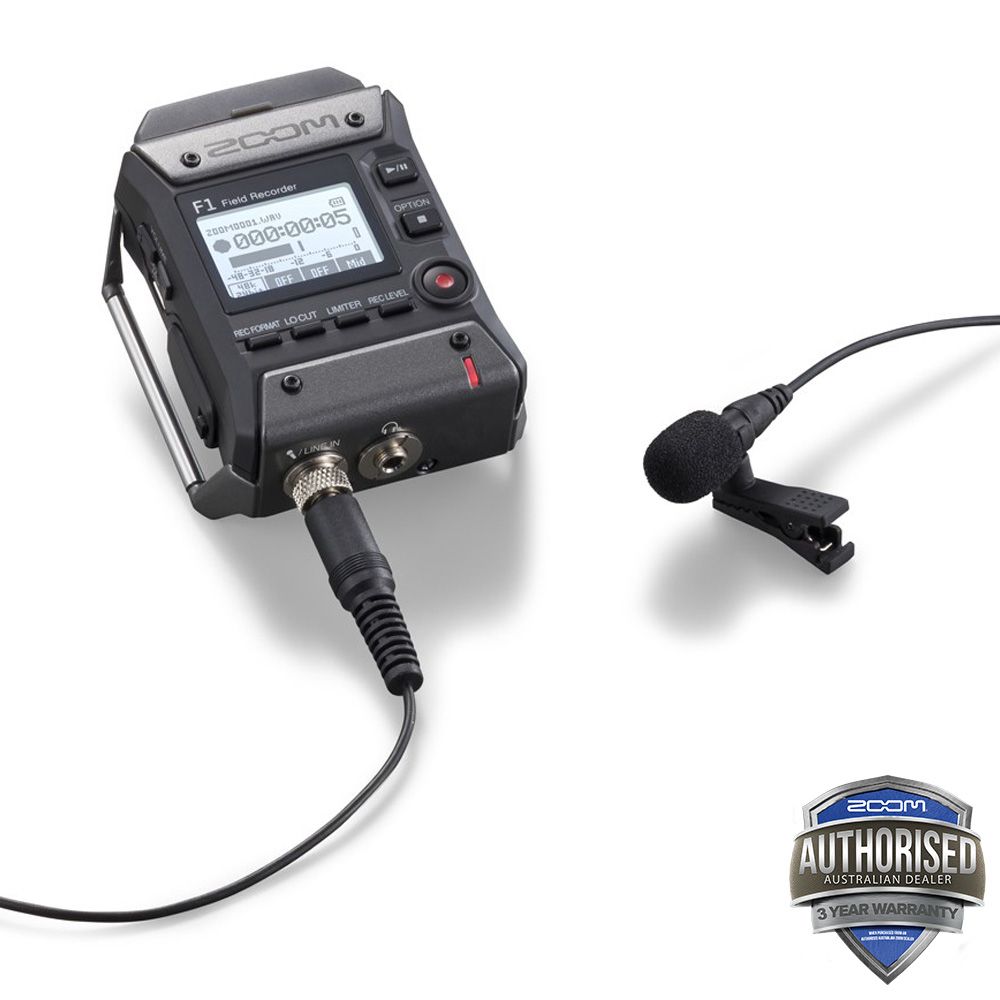 Zoom F1-LP F1 Field Recorder + LMF1 Lavalier Mic | Store DJ