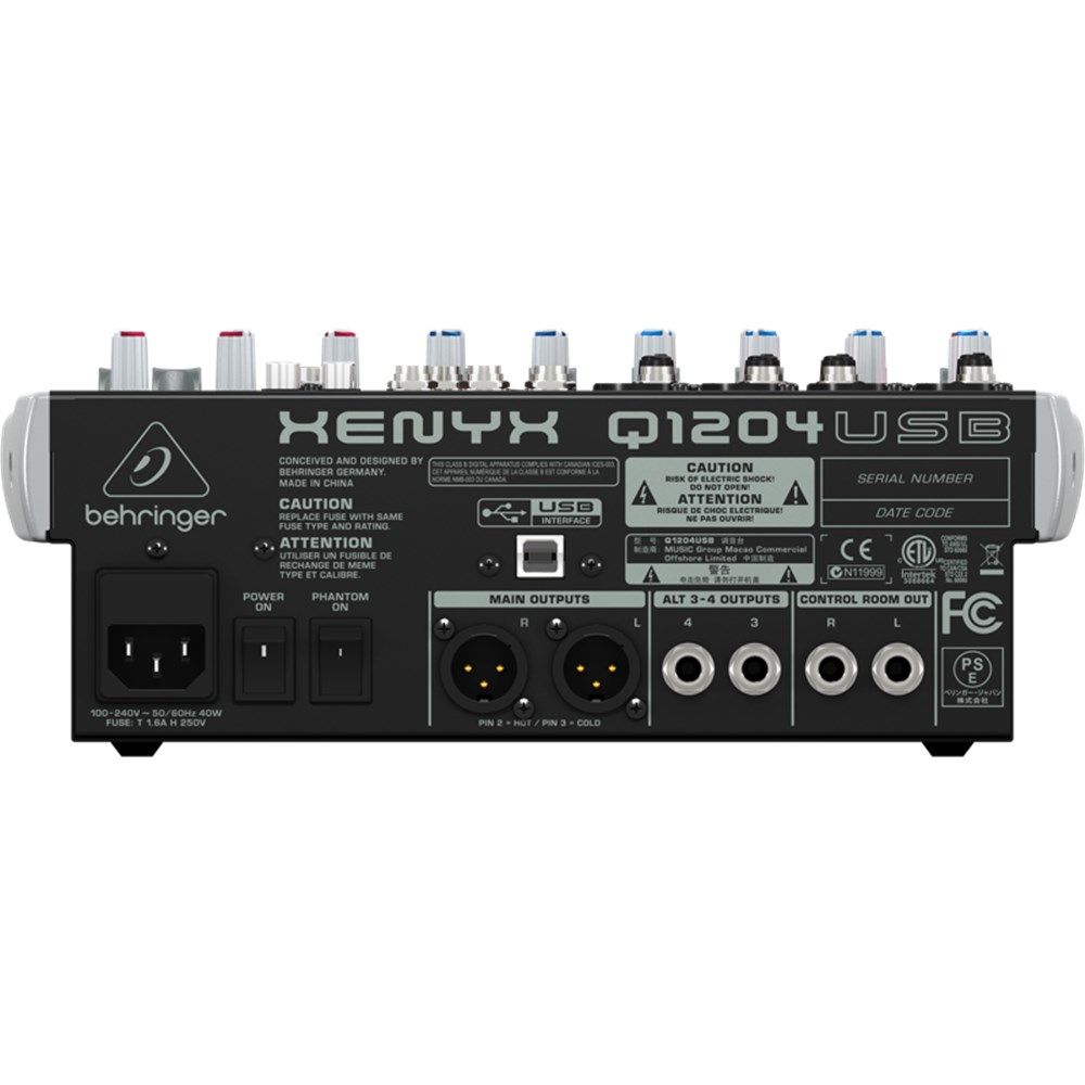 Behringer Xenyx Q1204USB 12-Input Mic/Line Mixer w/ USB