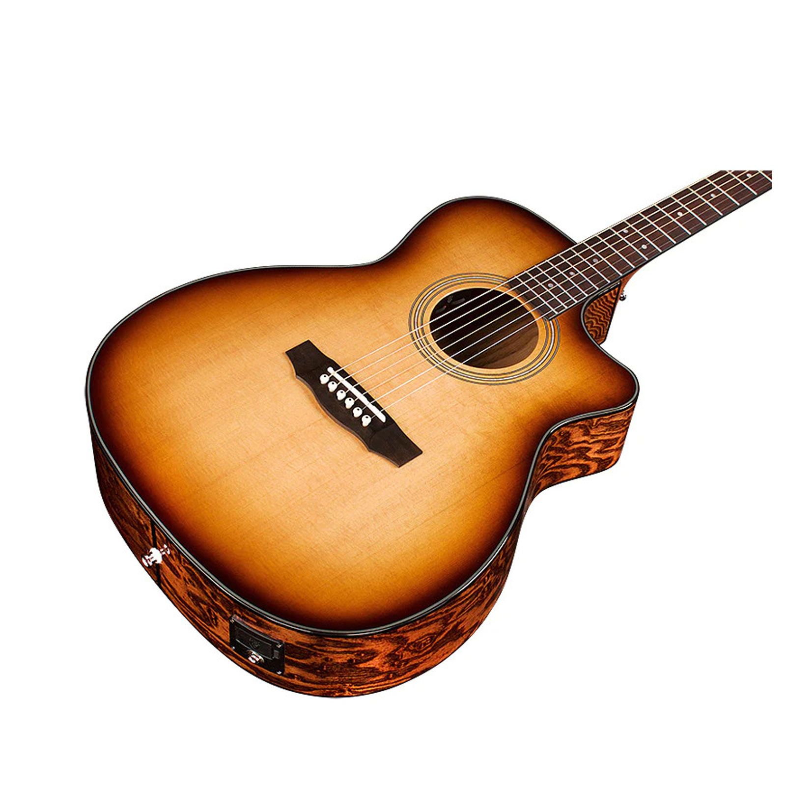 Guild OM260CE Deluxe Burl Acoustic Electric (Edge Sunburst)