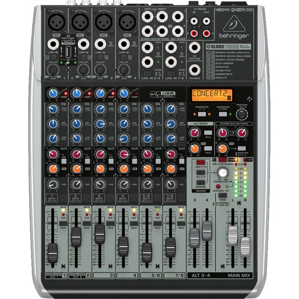 Behringer Xenyx QX1204USB 12-Input Mixer w/ FX & USB