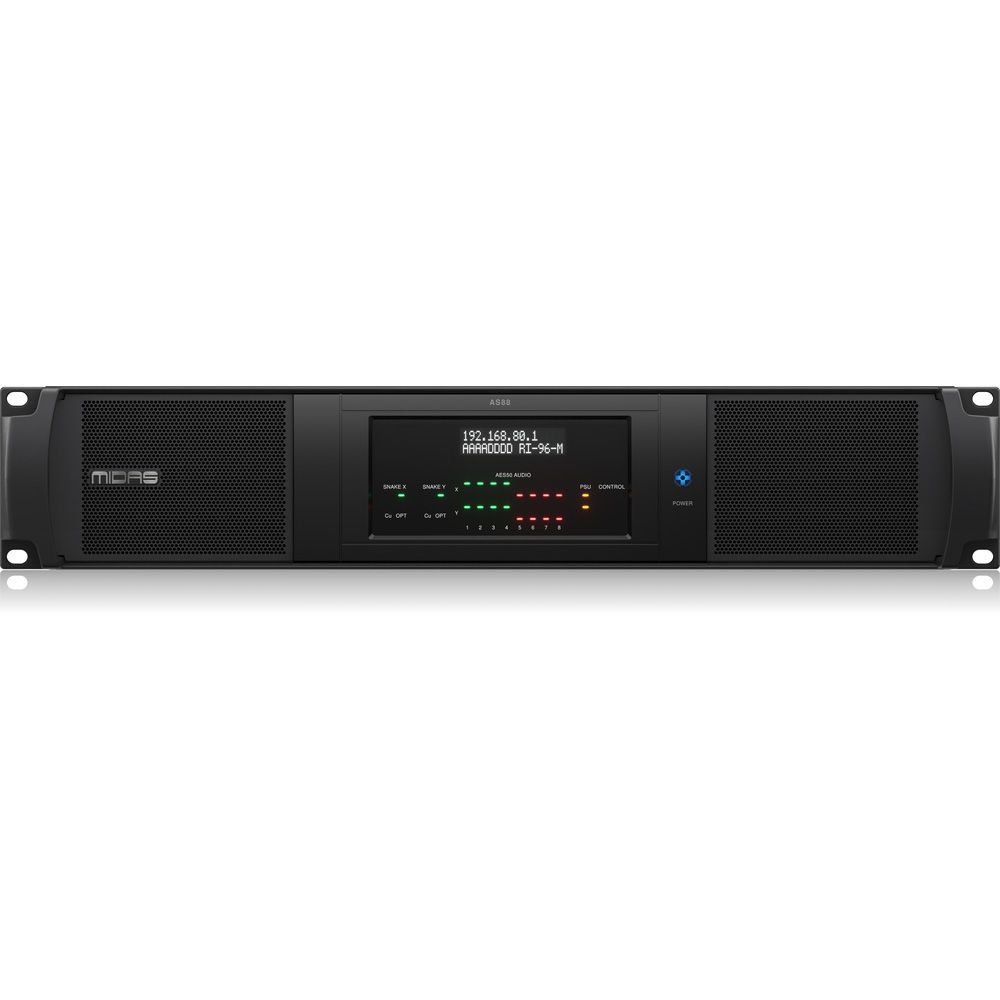 Midas AS88 Dual HMAC to 8 Port Dual Redundant AES50 Converter Midas AS88 Dual HMAC to 8 Port Dual Redundant AES50 Converter